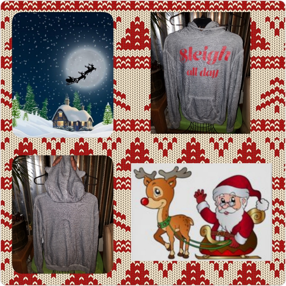 Wildfox Antlers "Sleigh All Day" Hoodie - Picture 4 of 5